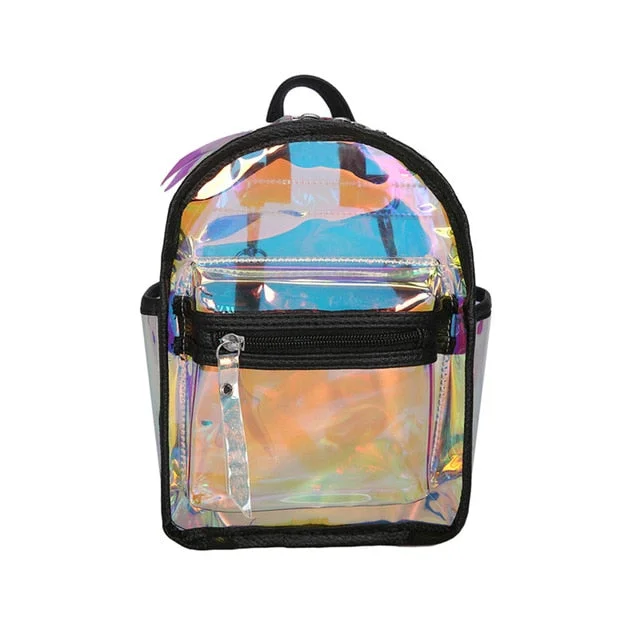 Backpack Women Fashion Girls Street Transparent Jelly Versatile