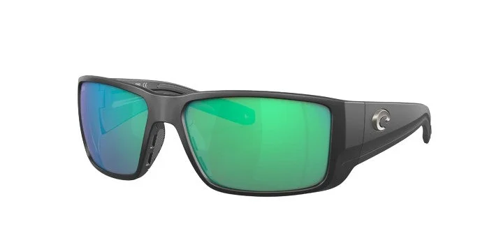 Blackfin Pro Sunglasses - Green Mirror Lenses/Matte Black Frame