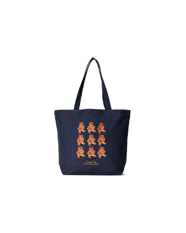 Canvas Graphic Tote - Reading Club Print / Blue