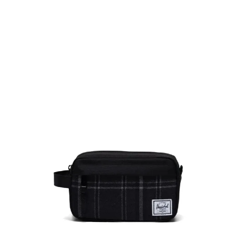 Chapter Carry-On Travel Kit (Black + Greyscale Plaid)