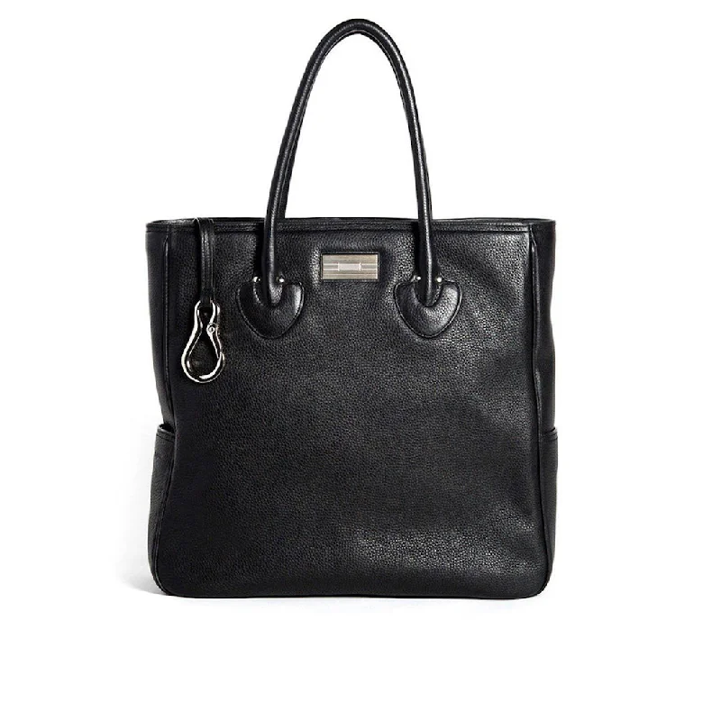 Essex Travel Tote, Black Leather