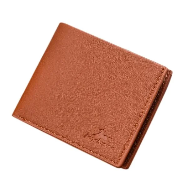 Fashion Men Wallet Wearable Concise PU Leather Multi Position High Quality Designer Purse Money Clip Boys Teens Gift