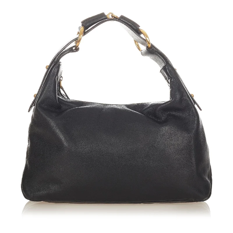 Gucci Horsebit Hobo Leather Handbag