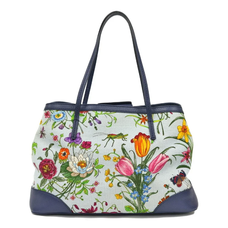 Gucci Shoulder Bag Flora Tote Day 50th Anniversary Blue Ladies