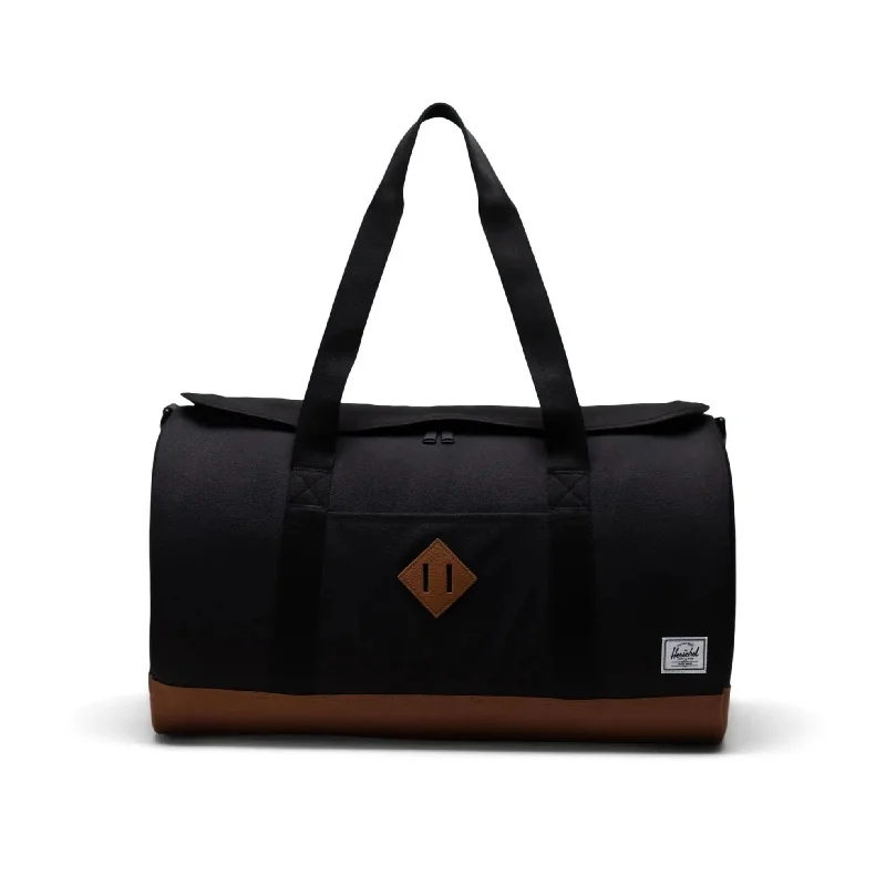 Heritage Duffle (Black + Saddle Brown)