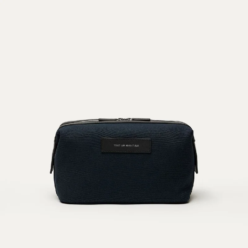 Kenyatta Canvas Toiletry Bag (Navy)