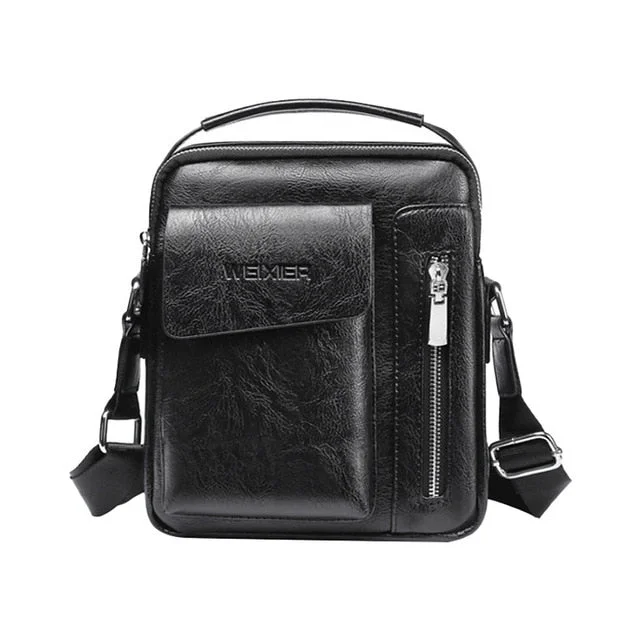 Leather Crossbody Bag Casual Men