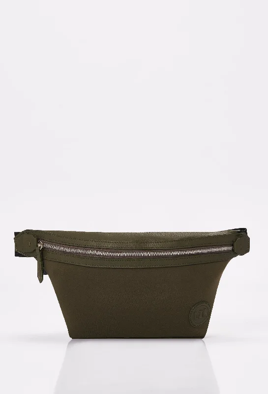 Olive Everyday Neoprene & Leather Belt Bag