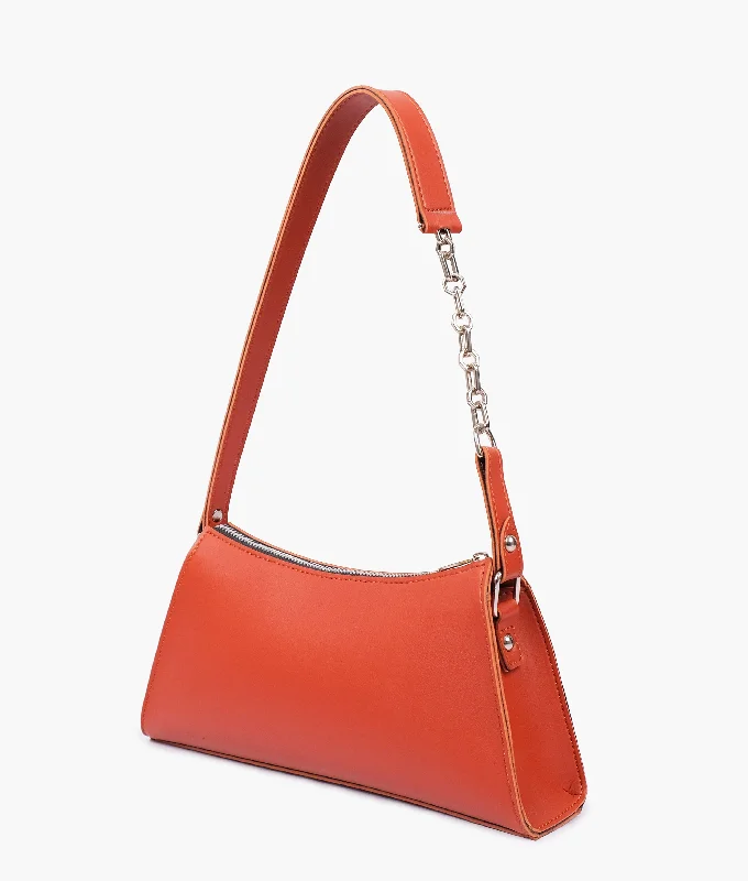 Rust evening bag with chain handle