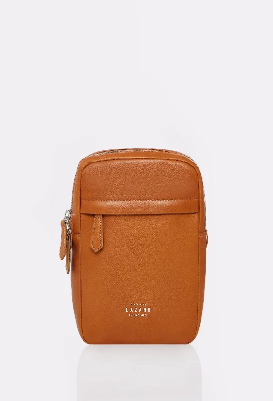 Tan Leather Sling Bag 'Salerno'