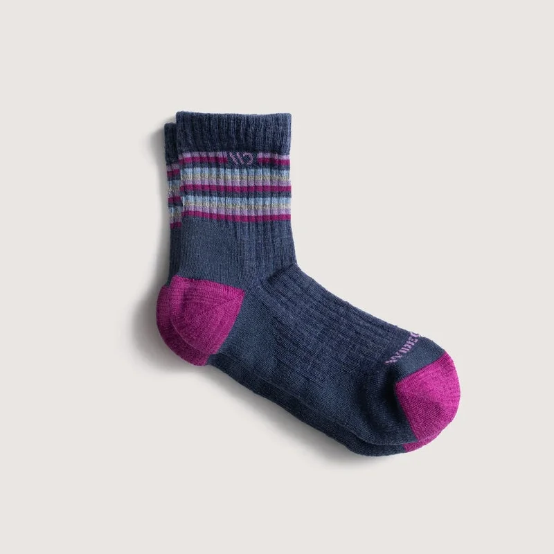 Women's Multi Stripe Cushioned Quarter Sock