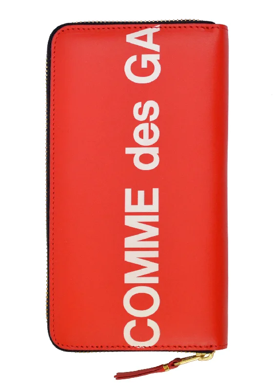 COMME DES GARCONS SA0111HL UNISEX WALLET HUGE LOGO RED