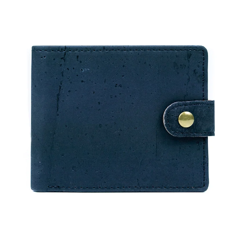 Sleek Bifold Cork Wallet with Snap Button BAG-2278