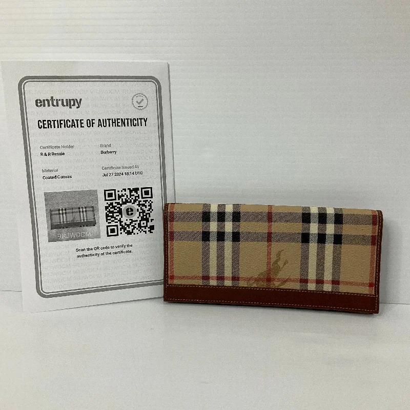 Wallet Luxury Designer Burberry, Size Medium